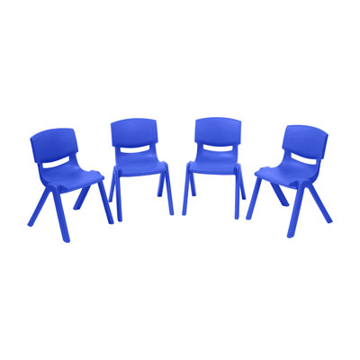 ECR4Kids Plastic School Stack Chair, Classroom Furniture -  ELR-3112-BL
