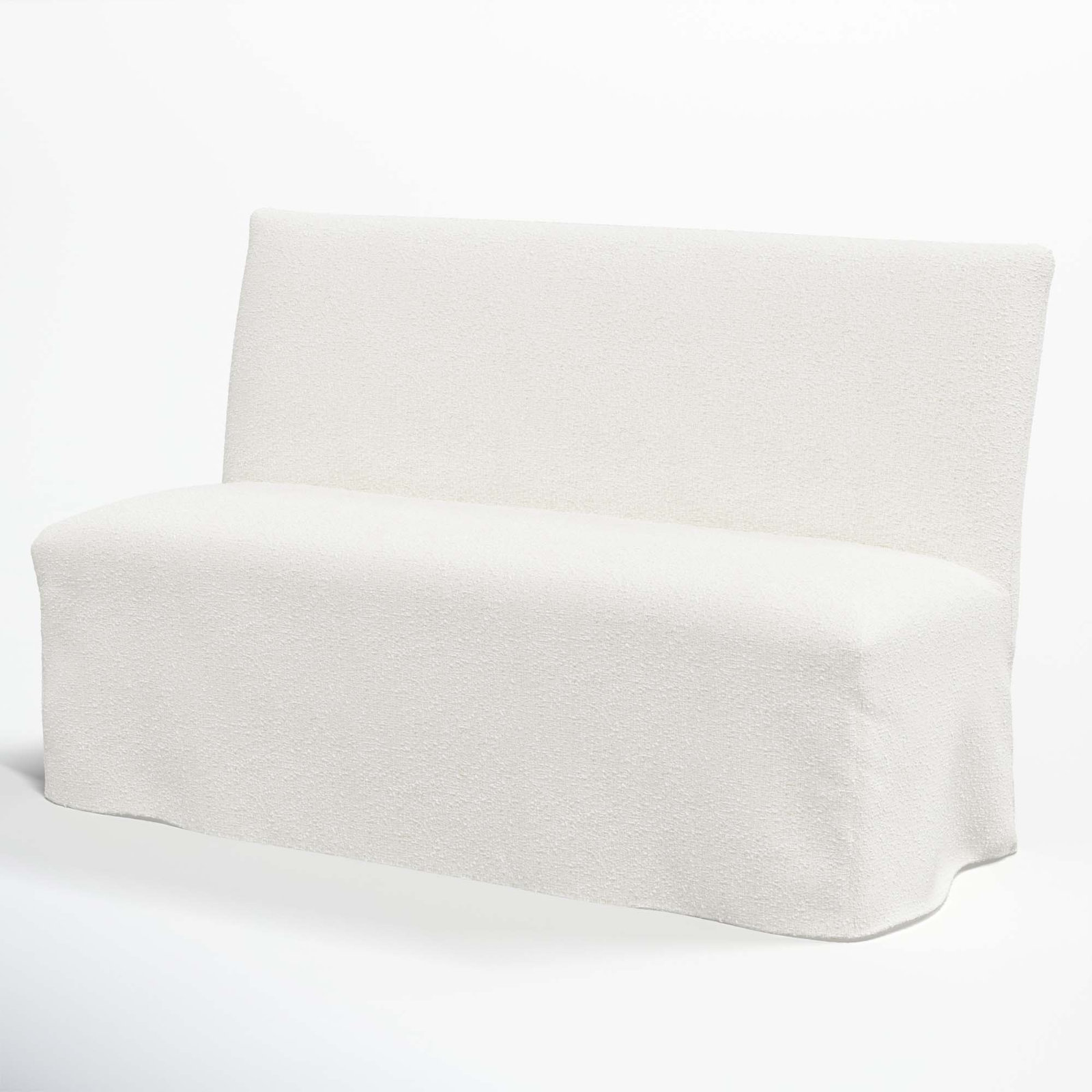 Silvia 57" Dining Bench, Classic Snow Boucle