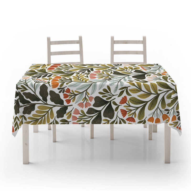 Durable Tablecloth, 50% Cotton / 50% Polyester, 55.1 x 118.1 inches | Machine Washable at 86°F, Tumble Dryer Safe, Ironable | Perfect for Dining Room, Parties & Everyday Use, Elegant Design & Easy Care