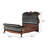 Adison Cherry Oak Vegan Leather Sleigh Bed