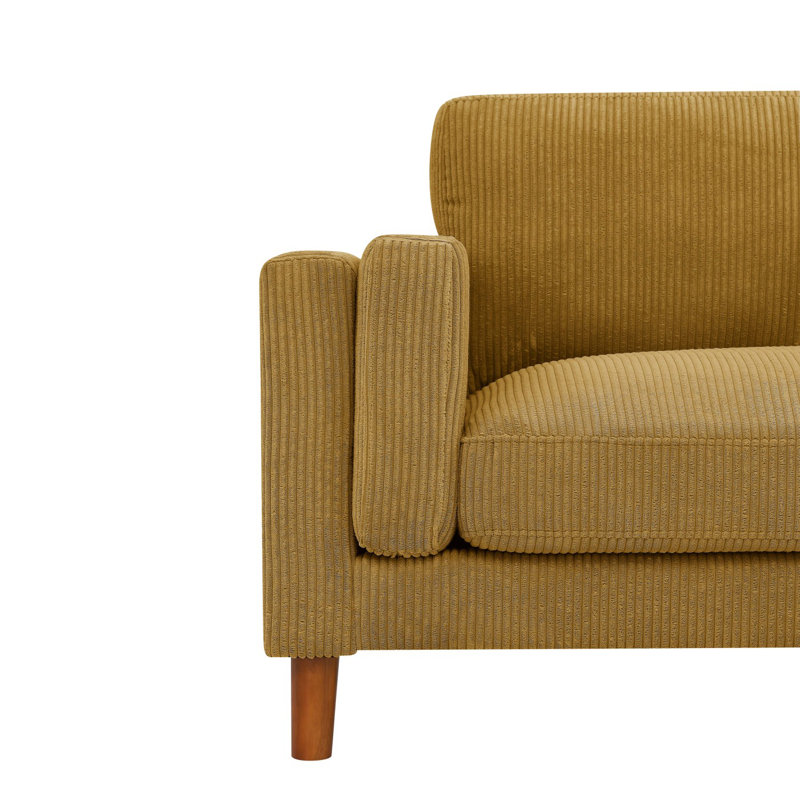 87'' Corduroy Sofa, Yellow