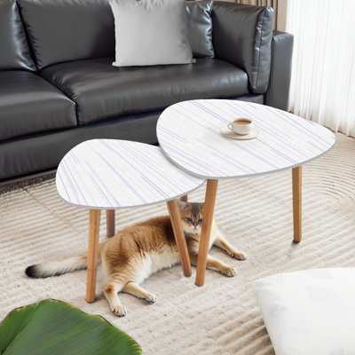 Ensemble de 2 tables basses gigognes Triangle