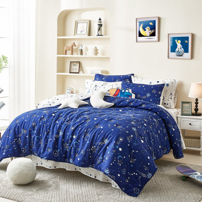 Wonderful Blue Starry Sky Comforter Set