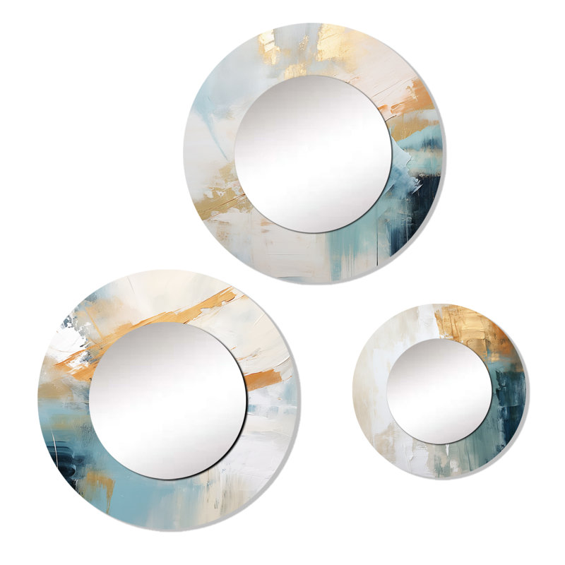 Elenka Metal Round Mirror