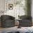 Aunna Nailhead Swivel Barrel Chair-945763976