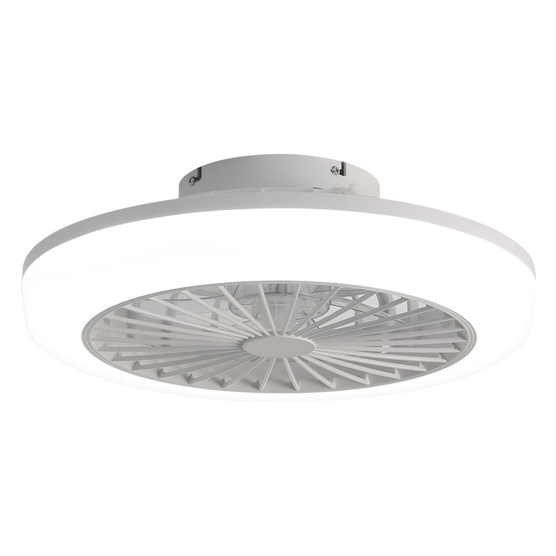 Ventilateur de plafond fermé 18 pouces avec lumière et télécommande