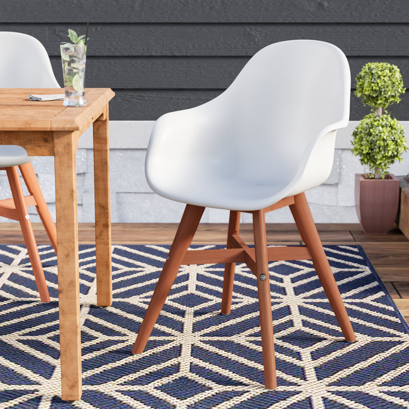 Solid Wood Outdoor Dining Armchair