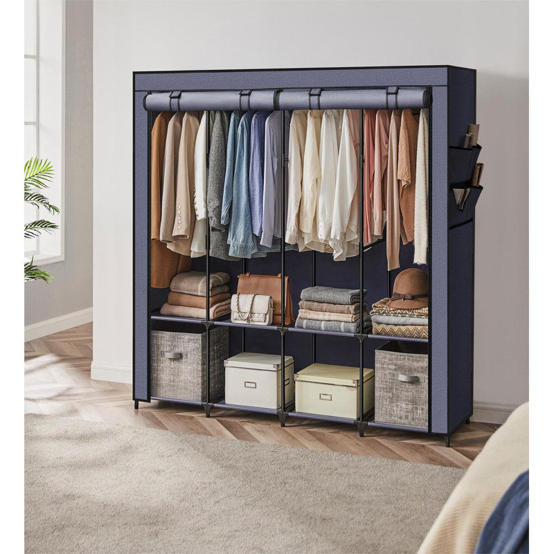 Ohearn Adjustable Portable Wardrobe, Blue