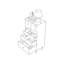 Commode décorative moderne en acrylique de style nordique-107289383