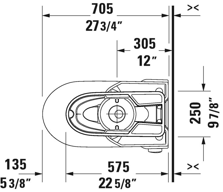 Durastyle Basic Floor Mounted Toilet Bowl Dual Flush
