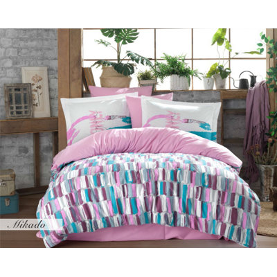 SaintCroix Cotton Abstract Duvet Cover with Pillowcases Included