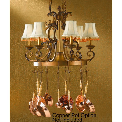 Asheville 6 - Light Dimmable Wagon Wheel Chandelier