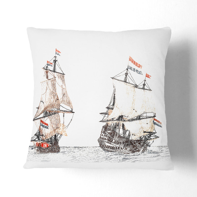 Square Throw Cushion, 40cm H x 40cm W x 15cm D, White