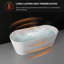 Baignoire de trempage autoportante 63 po. X 29 po. Blanche-93479523