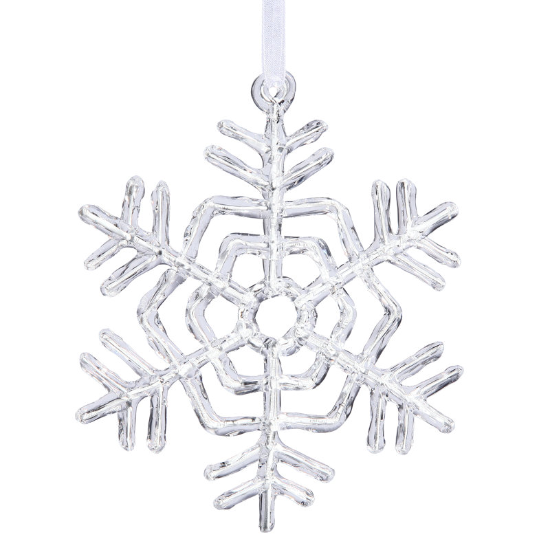 Ornement de noël acrylique flocon de neige