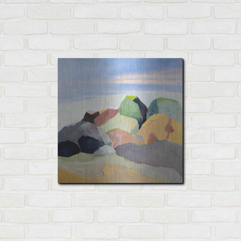 Ivy Bronx «Rockscape» par Ann Gordon, art mural en métal, H 24 po x l 24 po