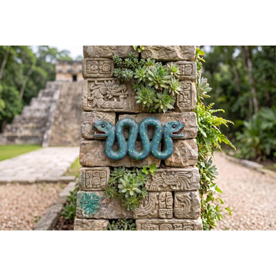 Aztec Double Headed Serpent Wall Sculpture