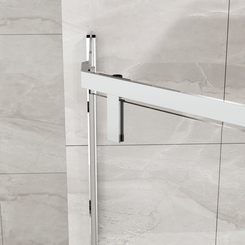 72" H -angle Shower Enclosure, 36" X 36", , Clear Tempered Glass, Space Efficient Glass Door, 72", 1/4" Saving, Chrome