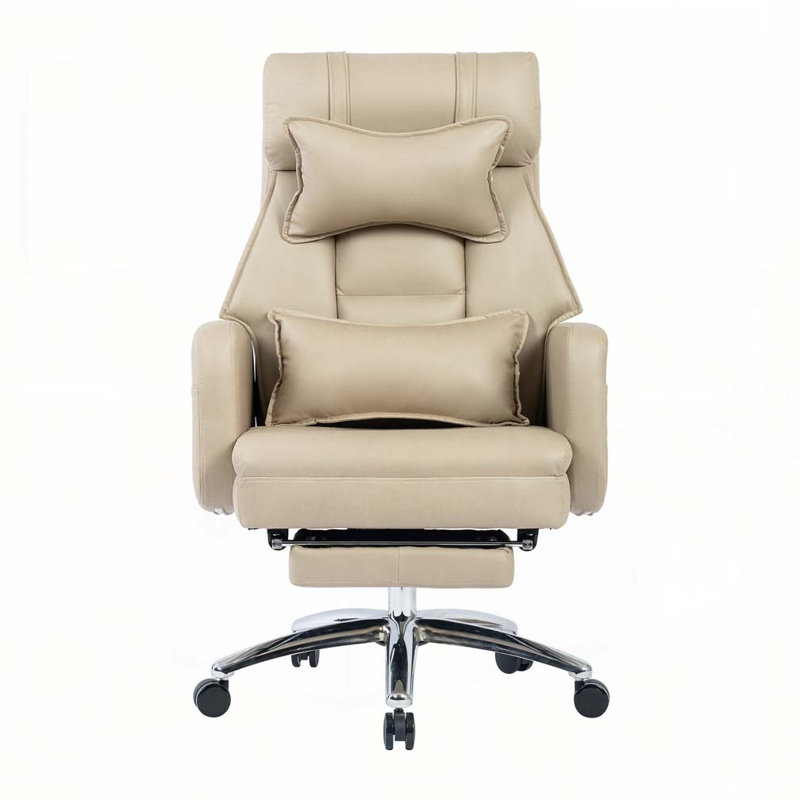 Chaise de bureau pivotante et ergonomique, Beige