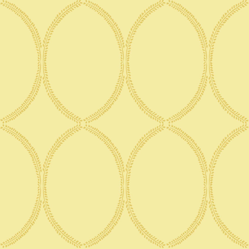 Hutton B 33' L x 20.5" W  Wallpaper Roll, Yellow