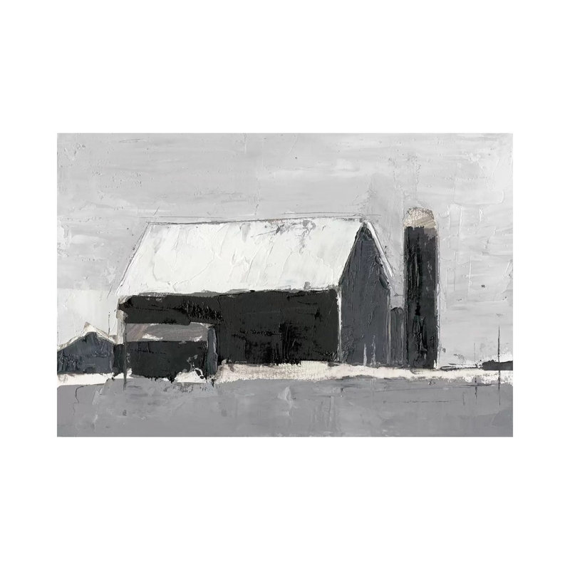 Reproduction d’art, "Dynamic Barn I" par Ethan Harper, Toile tendue, Pas de tapis, H 26 po x l 40 po x 1,5 po