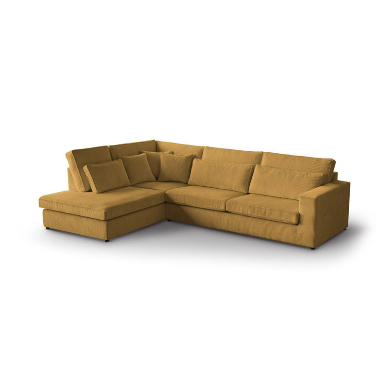 Preslea 6 Seater Sofa & Chaise, Left Hand Facing, Yellow