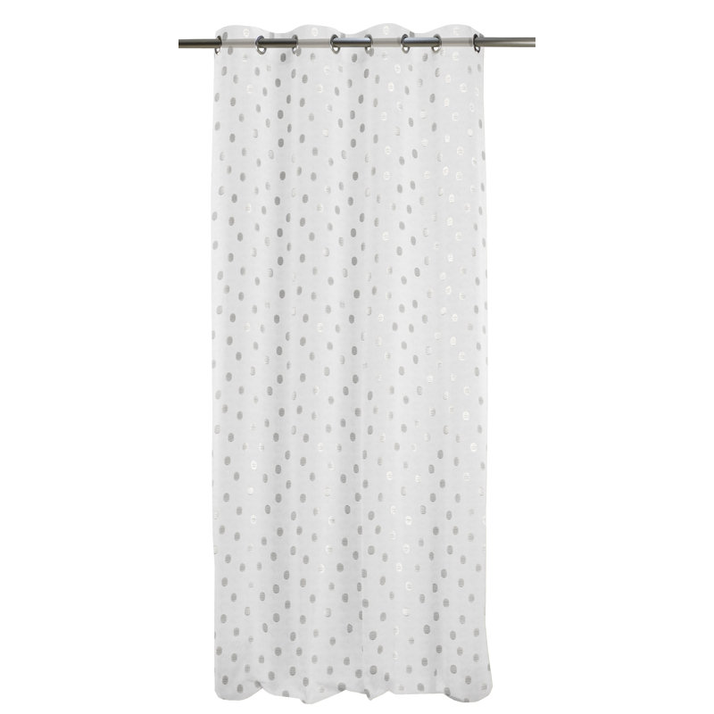 Sevilla Sheer Single Curtain Panel, White/Grey