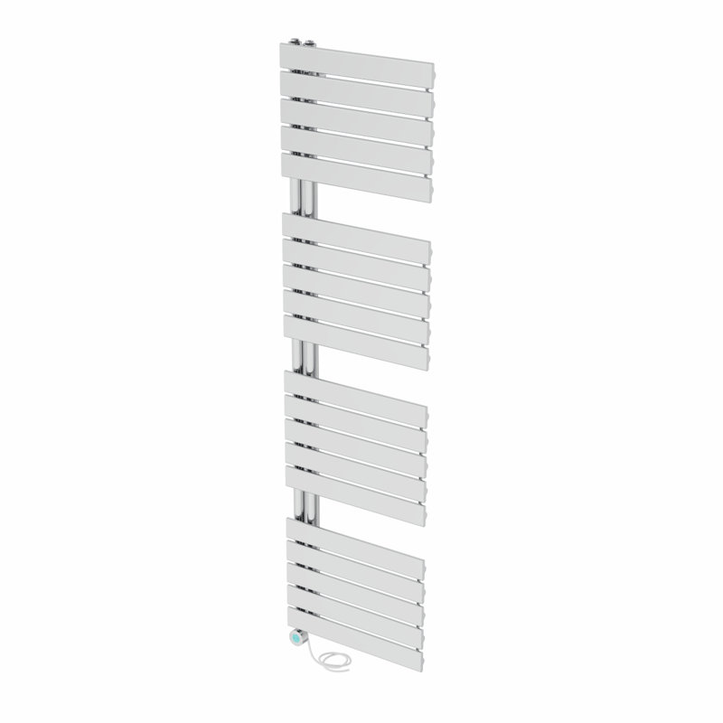Canberk Designer Towel Rail Heated Towel Rails, 180cm H x 50cm W x 6.7cm D, Chrome