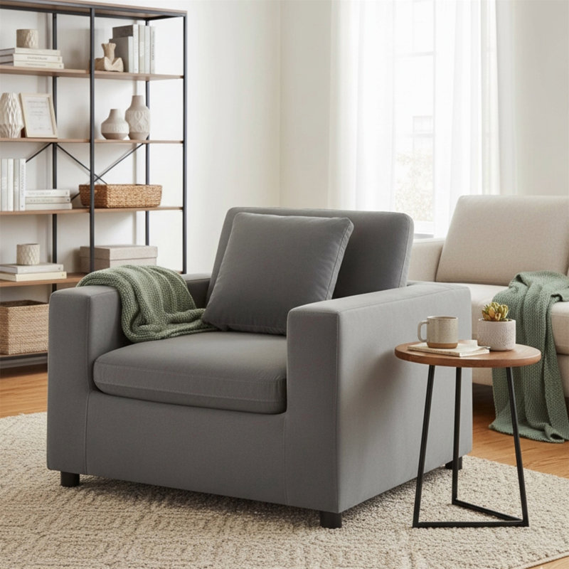 Fauteuil Caylie, Gris