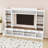 4-Piece Entertainment Wall Unit Set with 4 Drawers, 2 Cabinets and Adjustable Shelves-307692830