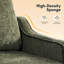 Chaise d'appoint en chenille de style Mid-Century avec dossier rembourré et housse amovible-779057733