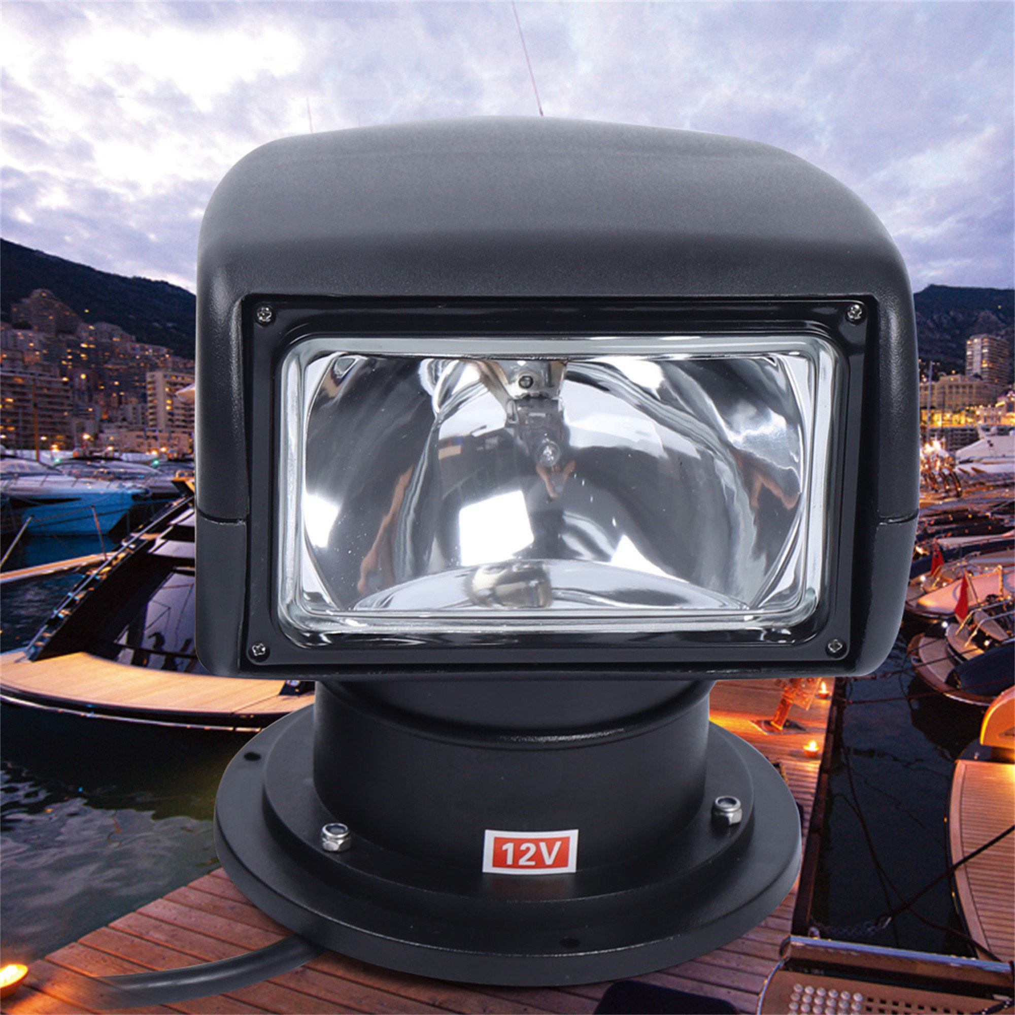 Дистанционный прожектор. Прожектор на лодку. Прожектор для катера ламповый с пультом управления сколько ватт?.