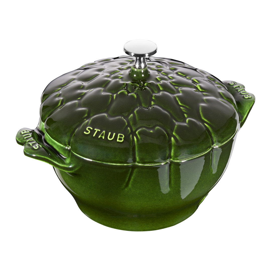 La Cocotte 3 L Cast Iron Artichoke Cocotte, Basil-Green Staub