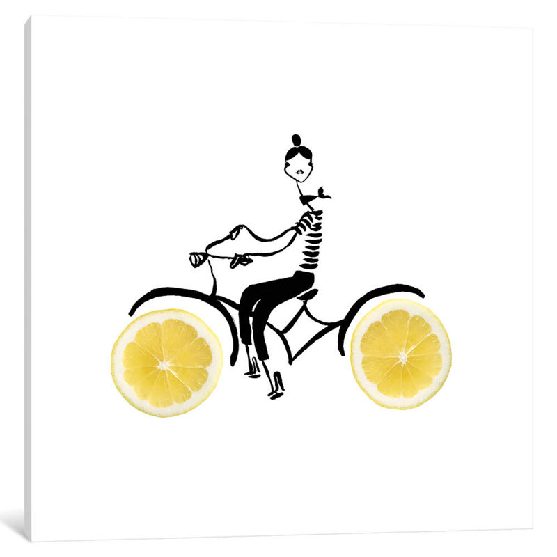 Lemon Cycle by Gretchen Roehrs - Wrapped Canvas Gallery-Wrapped Canvas Giclee, 66.04 cm H x 66.04 cm W x 1.91 cm D
