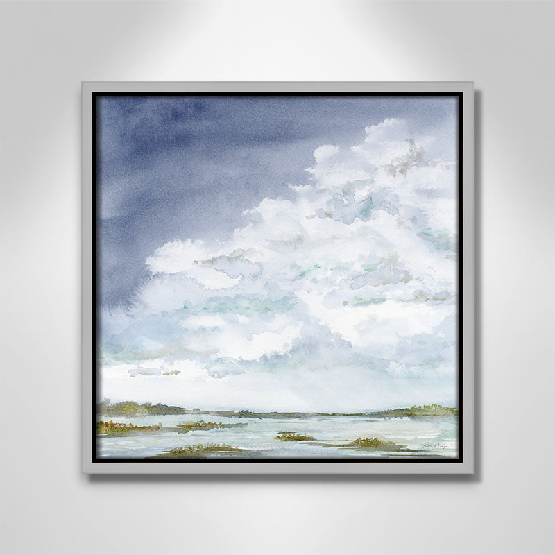 Clouds Left - Square Version Print by Patti Bishop, Silver, 13.5" H x 13.5" W