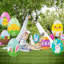 12 décorations pour œufs de Pâques en plein air avec des piquets