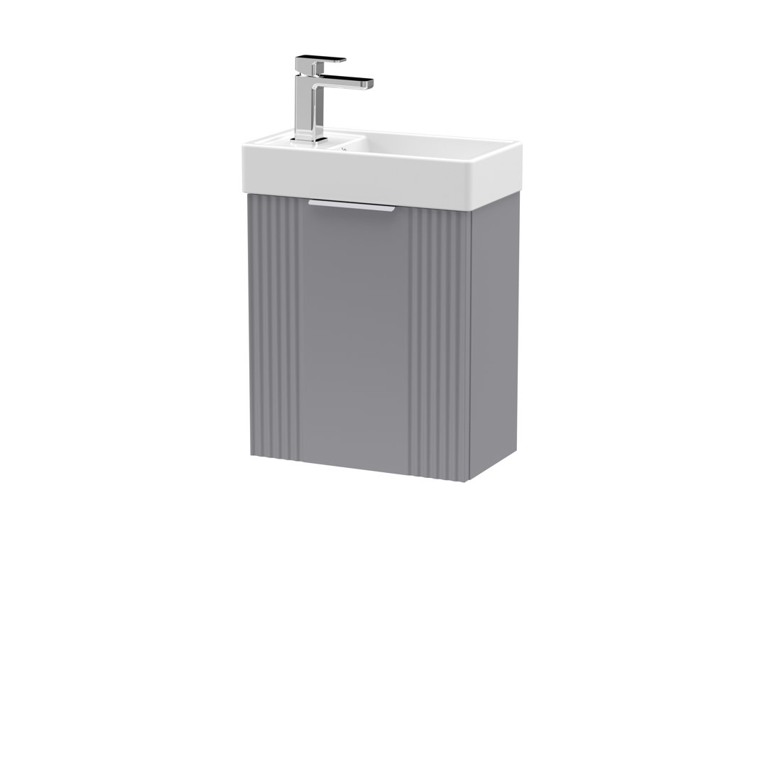 Deco Compact 400mm Single Bathroom Vanity with Drop In Vitreous China Basin