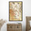 Carte rétro rétro, art mural imprimé sur toile, 1P, encadré noir