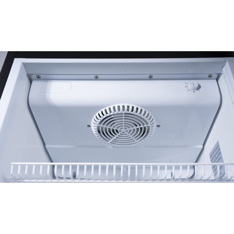 21-Inch Black Glass Door Commercial Display Refrigerator
