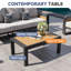 Ensemble de canapé modulaire d'extérieur 4 pièces 4 pièces - Canapé modulaire pour 5 personnes avec coussin amovible-1230489523