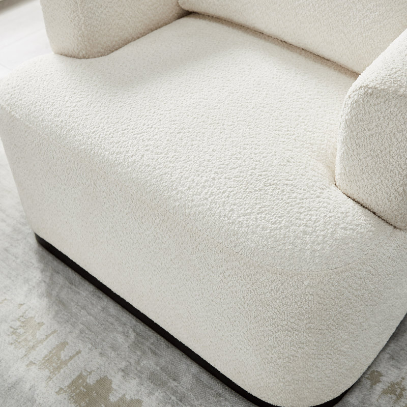 Fauteuil d'appoint 34,25 po, Boucle blanc