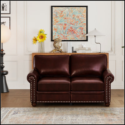 Comfortable Faux Leather Loveseat with Storage and Durable Frame for Relaxing, Perfect for Modern Living Rooms