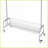 Garment Racks Heavy Duty Rolling with Basket, Easy Assembly | Iron | Silver