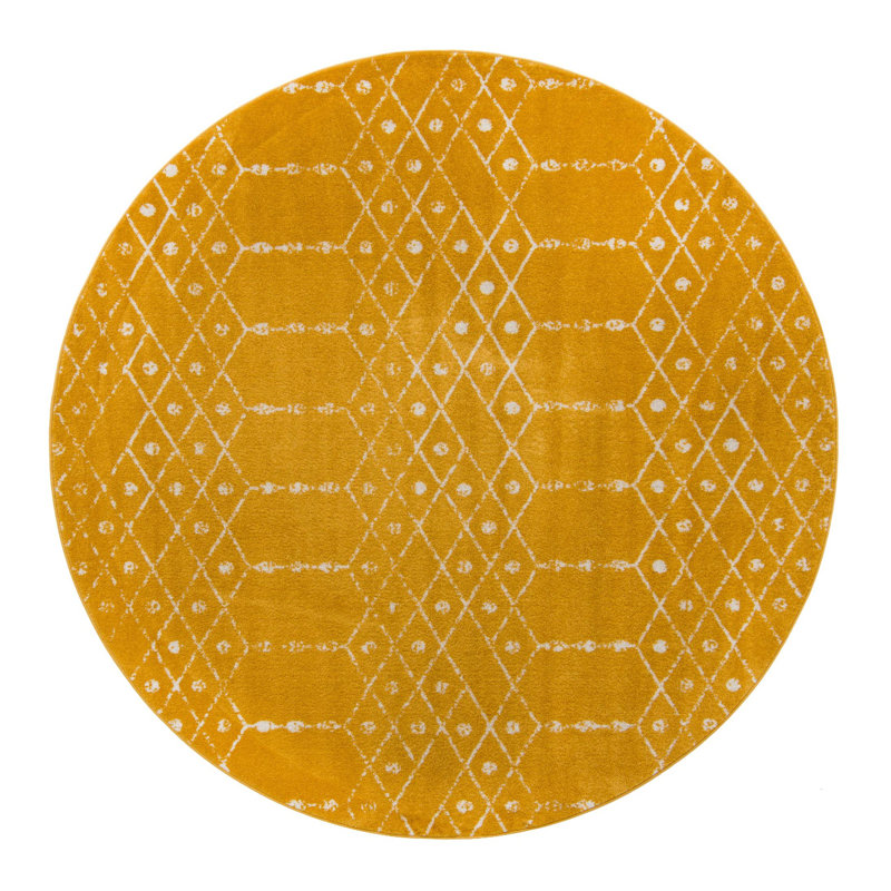 Lazaro Geometric Indoor Rug, Round 7'10"
