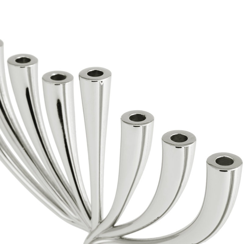 Twist Menorah, Silver