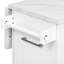White 50.7" Kitchen Island Featuring Tilt Trash Can, 2 - Tier Pull Out Shelf, Drop Leaf, Vintage Convex Panel, Drawer, 5 Wheels For-1566787133