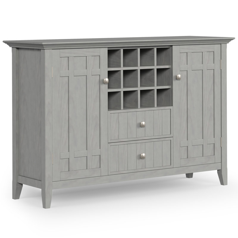 Bedford - Sideboard Buffet and Wine Rack - , Fog Gray