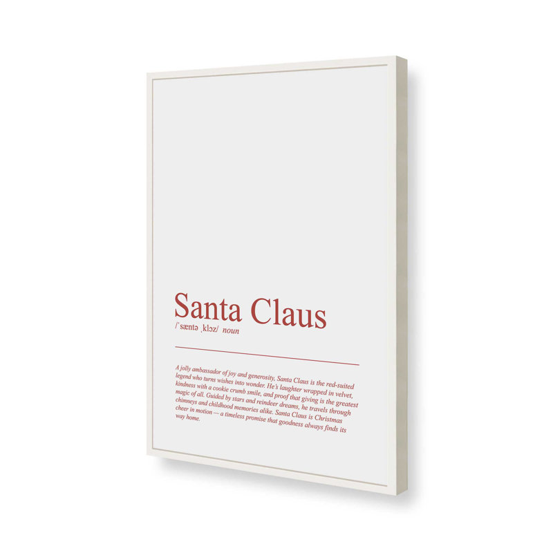 «Simply Santa», reproduction d'art, 16 po x 20 po, Blanc opaque