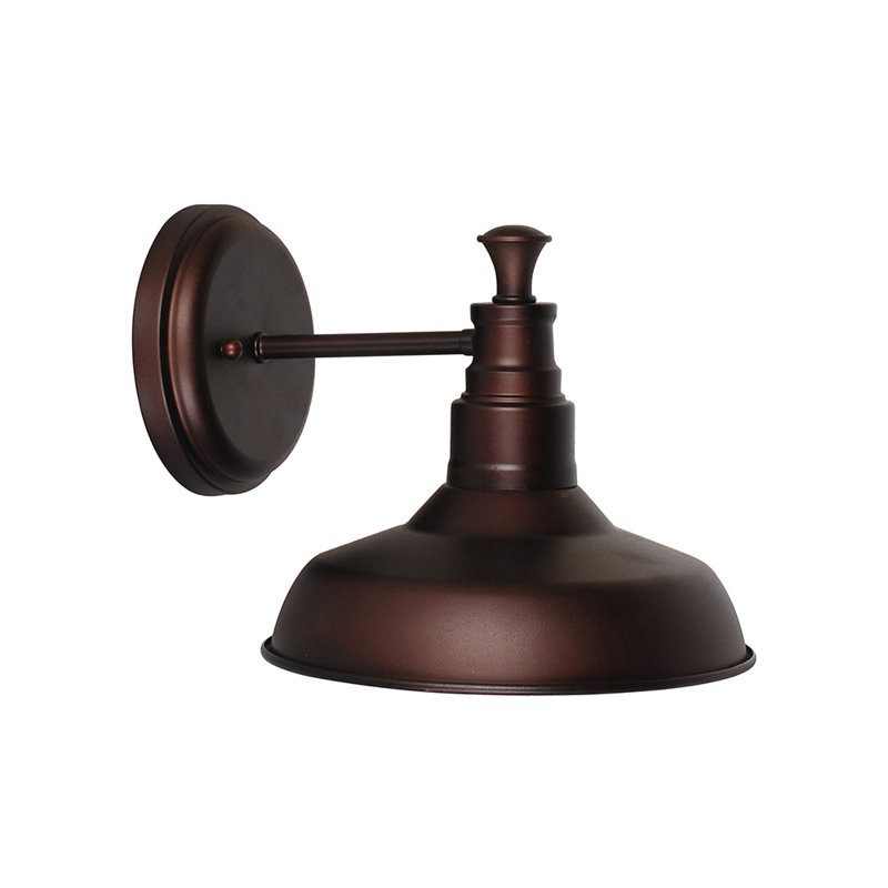 Caryn Steel Armed Sconce, Textured Coffee Bronze