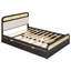 lit plateforme grand avec gigogne et rangement pour plus d'espace de couchage
